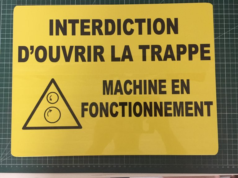 plaque précaution