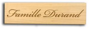plaque en bois
