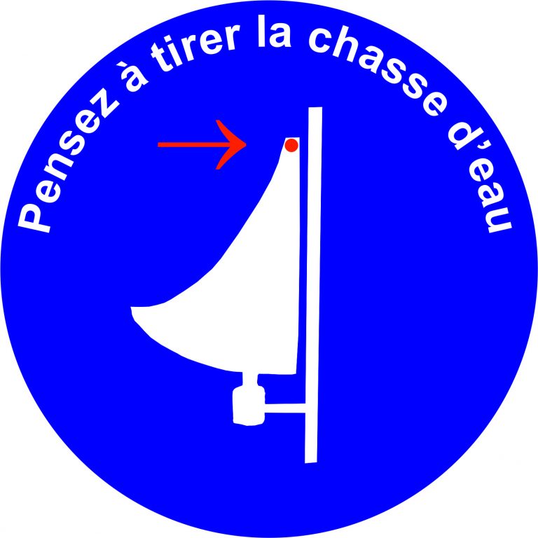 pictogramme tirer la chasse d'eau