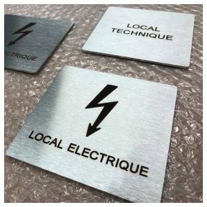 plaque en inox gravée