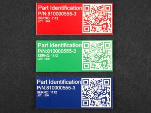 différentes plaques avec QR code